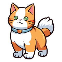 Obraz premium Fluffy Companion: Captivating 2D Illustration of a German Rex Cat