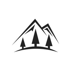 mountain logo template. Icon Illustration Brand Identity. Isolated and flat illustration. Vector graphic