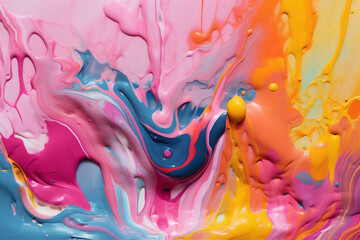 Fototapeta premium abstract background with splashes of colorful painting, created using generative AI tools