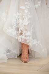 bridal boot Pastel pink wedding details