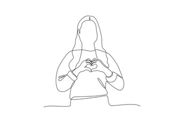 Continuous one line drawing World Heart Day concept. Single line draw design vector graphic illustration.
