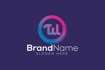 Letter T W logo design vector template