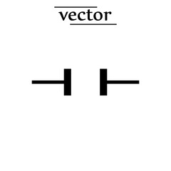 Non-polar capacitor symbols icon capacitor vector flat illustration on white background..eps