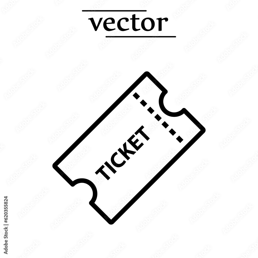 Poster ticket vector icon. illustration flat design on white background..eps