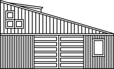 Barn Outline Illustration