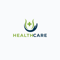 Modern healthcare logo vector illustration