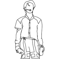 Illustration vector of Kpop fashion stage. idols of Koreans performing. K-pop male fashion idol. singer who is singing wearing beautiful clothes