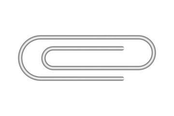 Realistic paperclip icon. Vector illustration. EPS 10.
