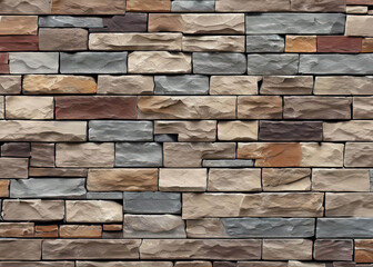 Natural Stone Brick Wall Background