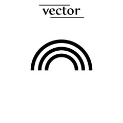 Rainbow Icon Flat Vector Illustration. flat symbol on white background..eps