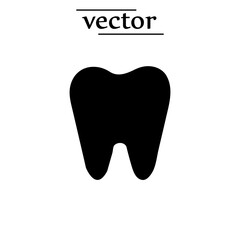 Tooth icon flat simbol illustration on white background..eps
