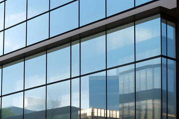 a photography of glass curtain wall details - obrazy, fototapety, plakaty
