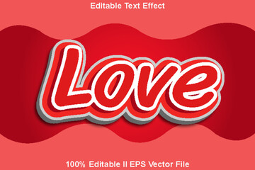 Love Editable Text Effect 3d Emboss Style