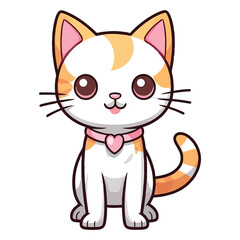 Obraz premium Serene Feline Beauty: 2D Illustration of a Javanese Cat