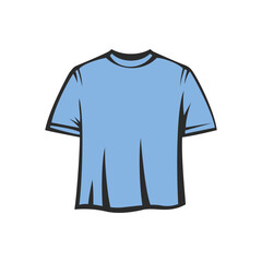 Blue unisex casual or sport t-shirt