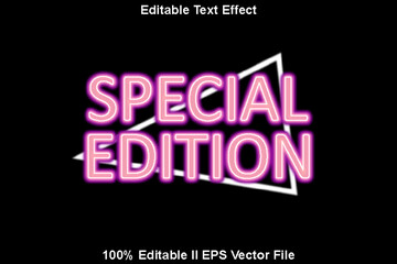 Special Edition Text Effect 3d Emboss Neon Style