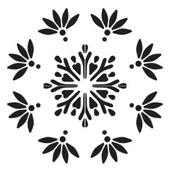 Fototapeta premium Korean japan thailand floral pattern icon illustration