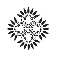 Korean japan thailand floral pattern icon illustration