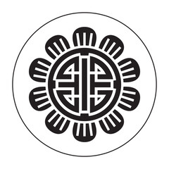 Stamp korean,japanthailand icon illustration