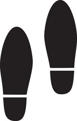 Human shoes Footprints cartoon style icon.