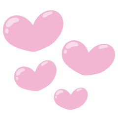Pink heart set