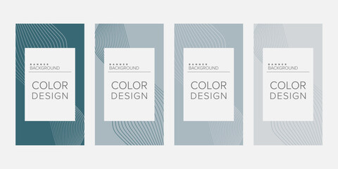 Background banner abstract line color design vector, vertical banner set