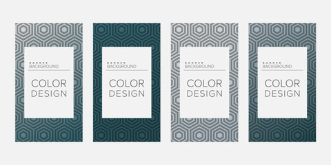Background banner geometric line gradient color design vector, vertical banner set