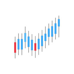 Chart of the trading scale on a white background