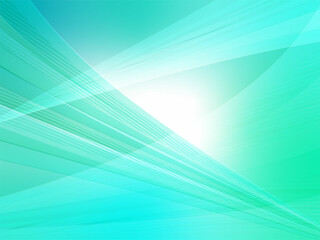 webデジタルイメージの綺麗な透明感溢れる波形抽象背景_エメラルドグリーン