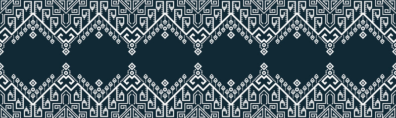 seamless pattern abstract ethnic geometric embroidery design repeating background texture in black and white.wallpaper and clothing. EP.98