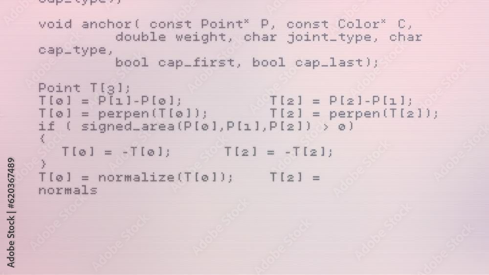 Poster Animation of data processing against pink gradient background