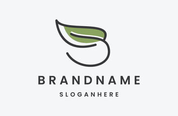 Letter b leaf logo icon design template vector illustration © Syifah