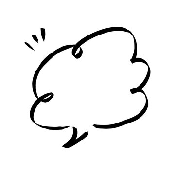 ペンの手書き吹き出し_黒