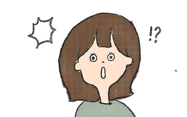 びっくりする女の子