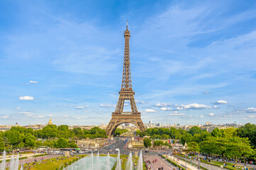 Fototapeta na wymiar Eiffel Tower, the tallest structure in Paris