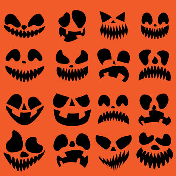 The jack o lantern face for halloween content