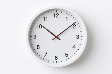 Minimalist background with a sleek clock and a clean, modern design