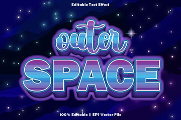 Outer space editable text effect