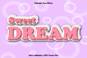 Sweet dream editable text effect