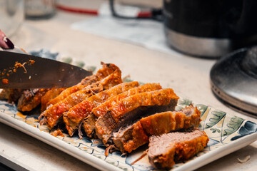 Flavorful Braised Meat in Tomato Sauce: A Hearty Accompaniment to Perfectly Cooked Noodles