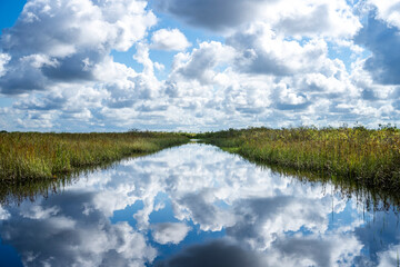 Clouds reflecting on Water canal