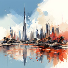 Fototapeta premium United Arab Emirates' mesmerizing metropolis.Dubai