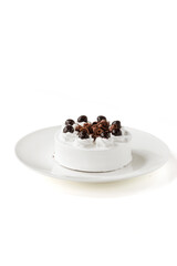 Piece of cake isolated on white