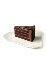 Piece of cake isolated on white