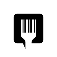 Bar code shaped fork
