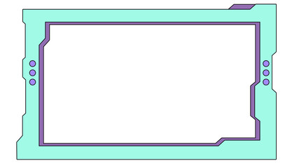 Abstract HUD frame 90s retro style