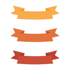 Fototapeta premium Set ribbon icon flat vector design
