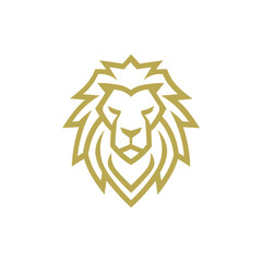 Lion head iIllustration logo. Isolated on white background