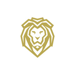 Lion head iIllustration logo. Isolated on white background