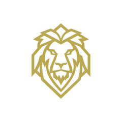 Lion head iIllustration logo. Isolated on white background
